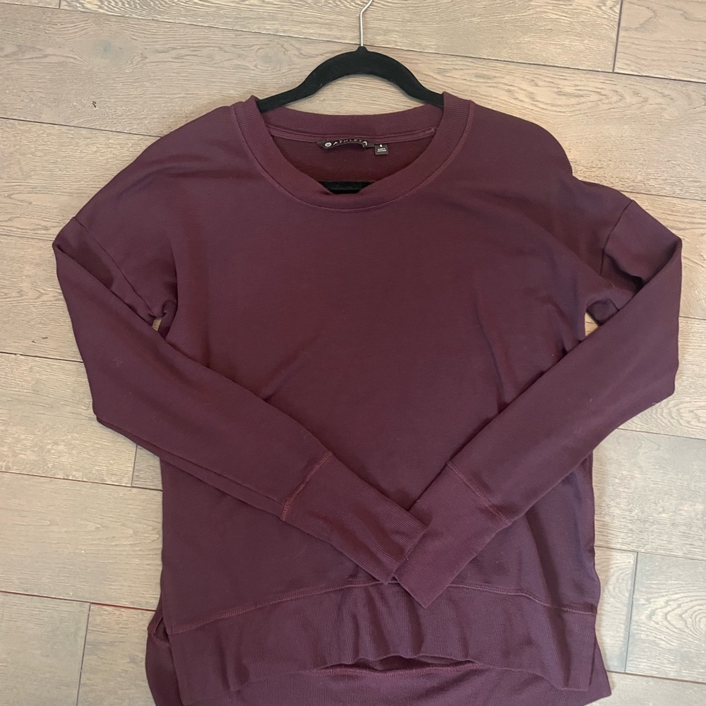 Athleta Burgundy Long Sleeve Top